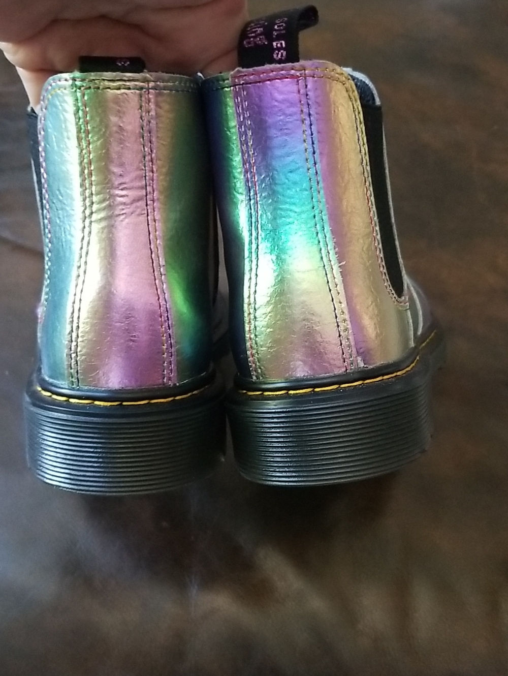 Dr. Martens Kids Iridescent Chelsea Boots - Purple/Green/Blue - Picture 4 of 11